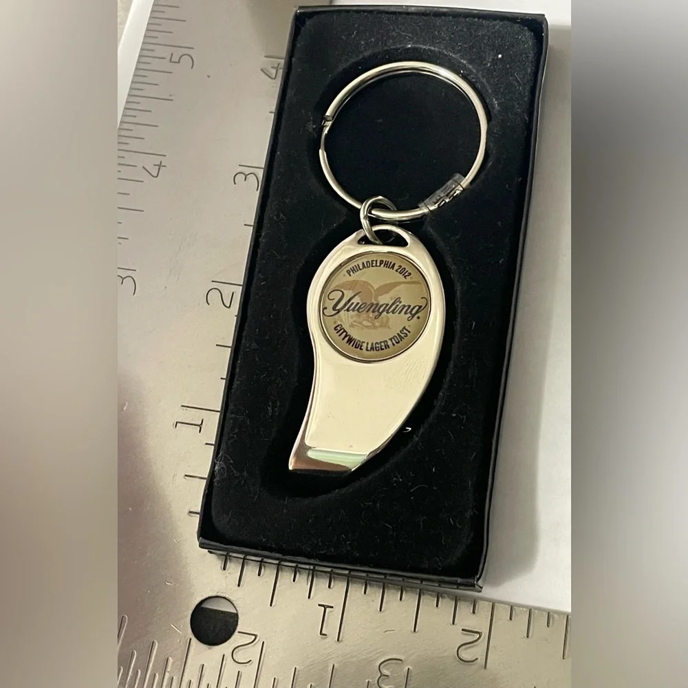 Yuengling Silver Keychain Bottle Opener Philadelphia 2012 Citywide Lager Toast